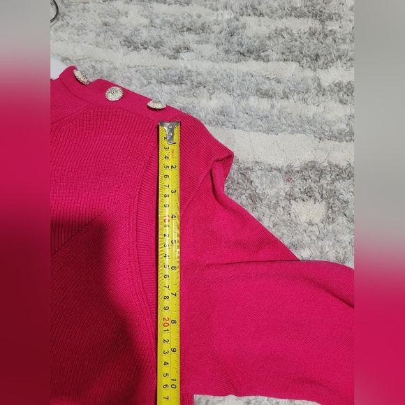 Calligraphie Pink Button-Detail Women's Sweater - Picture 8 of 10